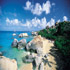 Rocky beach on tropical island, Virgin Gorda